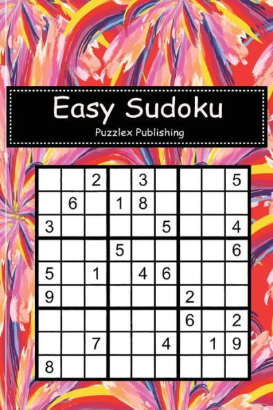 Easy Sudoku: Sudoku Puzzle Game For Beginers With Seamless Floral Pattern Cover