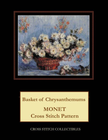Basket of Chrysanthemums: Monet Cross Stitch Pattern