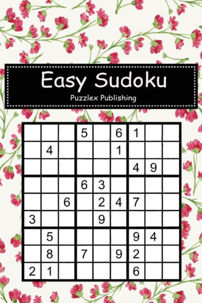Easy Sudoku: Sudoku Puzzle Game For Beginers With Donna Seamless Patern Watercolor Cover