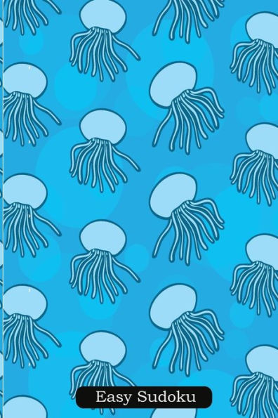 Easy Sudoku: Sudoku Puzzle Game For Beginers With Jelly Fish Pattern Cover