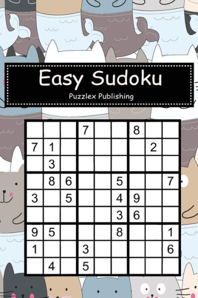 Easy Sudoku: Sudoku Puzzle Game For Beginers With Cute Cat Mermaid Cartoon Cover
