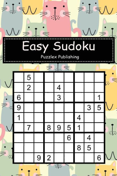 Easy Sudoku: Sudoku Puzzle Game For Beginers With Cute fat cat seamless pattern cover