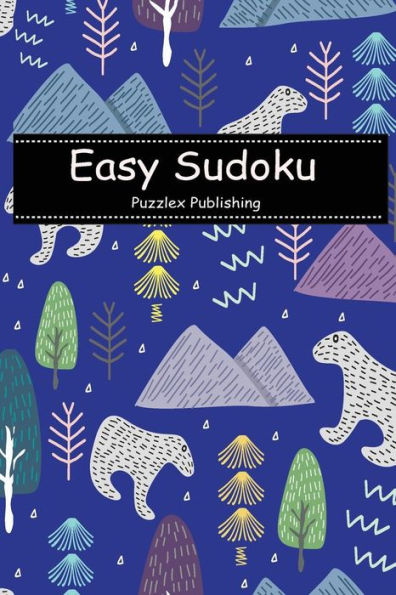 Easy Sudoku: Sudoku Puzzle Game For Beginers With Funny christmas pattern with polar beer and winter forest cover