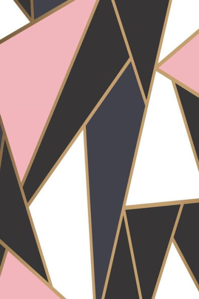 Schrift: Trendy & Hip Notitieboek - Roze Goud Zwart Wit Moza?ek Design - Ideaal Voor School, Studie, Recepten Of Wachtwoorden