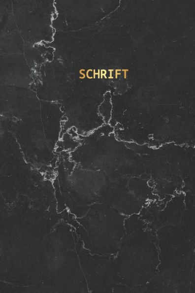 Schrift: Trendy & Hip Notitieboek - Zwart En Goud Marmer Design - Ideaal Voor School, Studie, Recepten Of Wachtwoorden