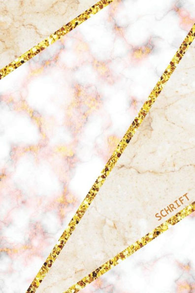 Schrift: Trendy & Hip Notitieboek - Beige Roze Goud Marmer Moza?ek Design - Ideaal Voor School, Studie, Recepten Of Wachtwoorde
