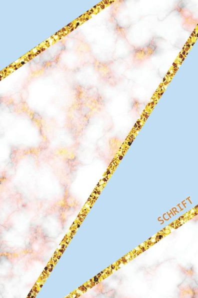 Schrift: Trendy & Hip Notitieboek - Cyaan Blauw Roze Goud Marmer Moza?ek Design - Ideaal Voor School, Studie, Recepten Of Wacht