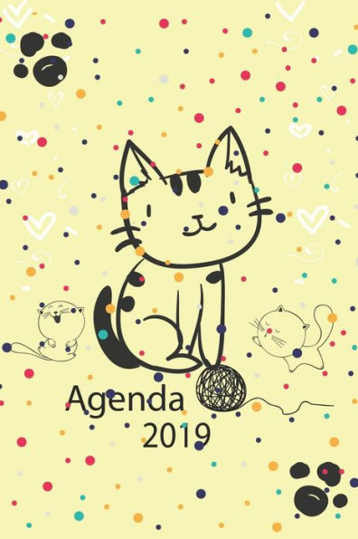 Agenda 2019: Agenda Mensual y Semanal + Organizador I Cubierta con tema de Gatos Enero 2019 a Diciembre 2019 6 x 9in (Spanish Edition) - 9781795435925