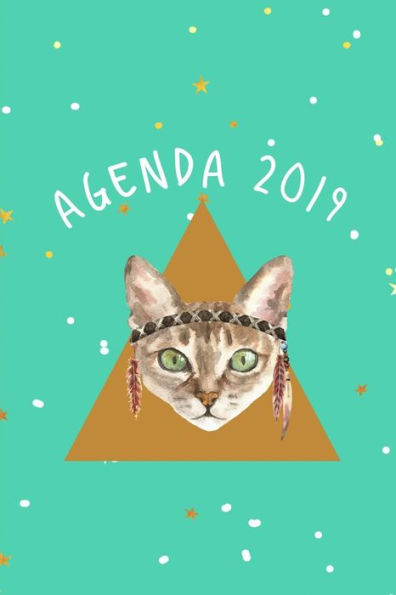 Agenda 2019: Agenda Mensual y Semanal + Organizador I Cubierta con tema de Gatos Enero 2019 a Diciembre 2019 6 x 9in (Spanish Edition) - 9781795441230