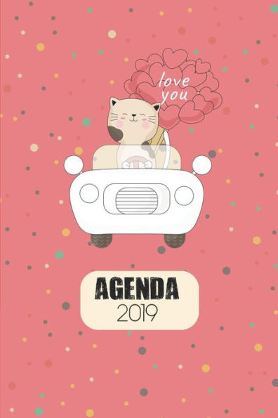 Agenda 2019: Agenda Mensual y Semanal + Organizador I Cubierta con tema de Gatos Enero 2019 a Diciembre 2019 6 x 9in (Spanish Edition) - 9781795441360