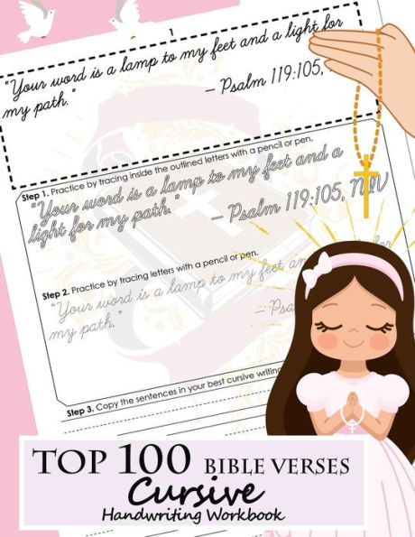Top 100 Bible Verses Cursive Handwriting Workbook : Learning Cursive Handwriting Practice Sentences With Bible Verses To Memorize Are Powerful And Inspiring