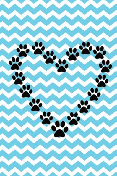 Paw Print Heart: Chevron Design - 9781795739023
