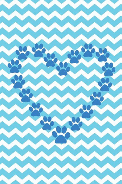 Paw Print Heart: Chevron Design - 9781795740487