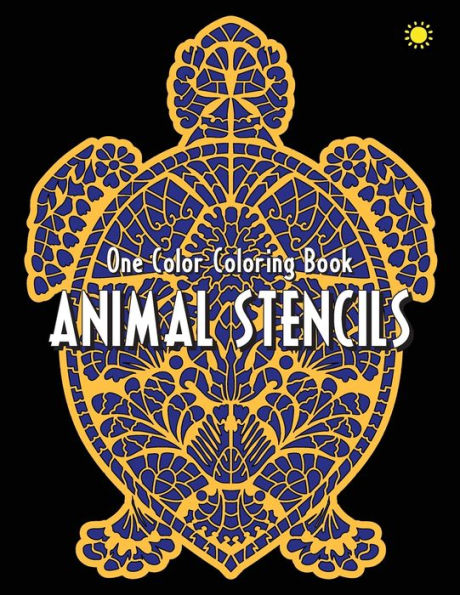 Animal Stencils One Color Creative Coloring Book (One Color Relaxation)