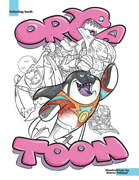 Coloring book: Orca toon