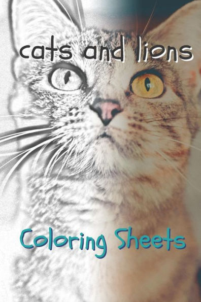 Cat and Lion Coloring Sheets: 30 cat and lion drawings,coloring sheets adults relaxation, coloring book for kids, for girls, volume 4