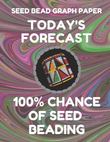 Seed Bead Graph Paper: Book For Designing Seed Beading Patterns, 8.5 By 11 Inches, Large Size, Funny Forecast Dark Swirl Cover
