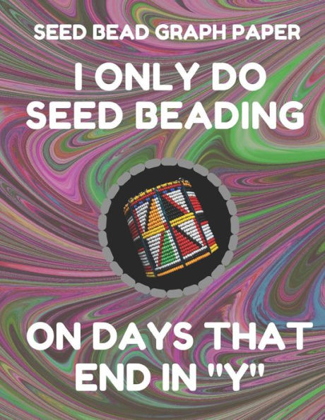 Seed Bead Graph Paper: Book For Designing Seed Beading Patterns, 8.5 By 11 Inches, Large Size, Funny Days Dark Swirl Cover
