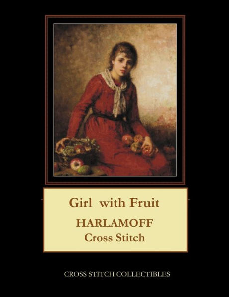 Girl with Fruit: Harlamoff Cross Stitch Pattern