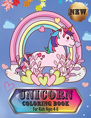 Unicorn Coloring Book: For Kids Ages 4-8 - 9781803536743