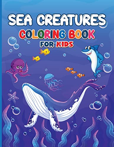 Sea Creatures Coloring Book For Kids - 9781803853635
