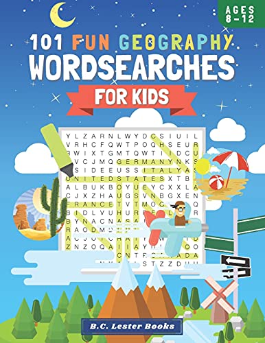 101 Fun Geography Wordsearches For Kids: A Fun And Educational Word Search Puzzle Books For Kids Aged 8-12 (Kids Geography Books) - 9781913668440