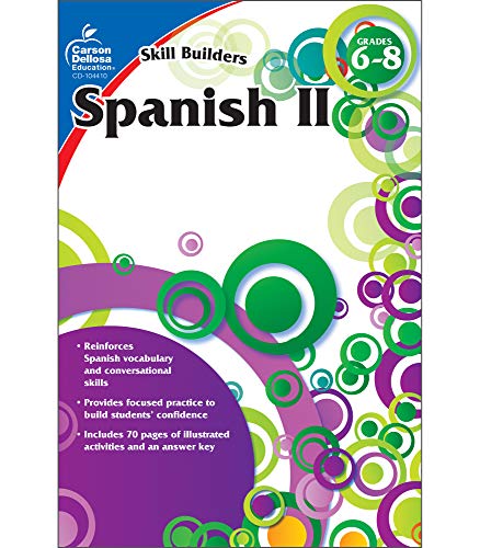 Carson Dellosa | Skill Builders: Spanish 2 Workbook | 6Th?????8Th Grade, 80Pgs