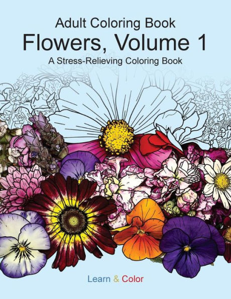 Flowers (Adult Coloring by Learn and Color) - 9781947482067