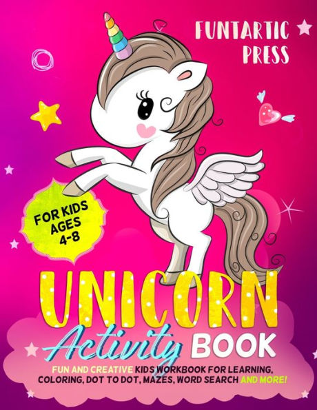 Unicorn Activity Book For Kids Ages 4-8 - 9781951652005