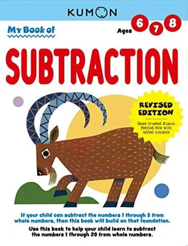 Kumon My Book Of Subtraction-Revised Edition-Same Trusted Kumon Method Now With Added Content-Ages 6-8