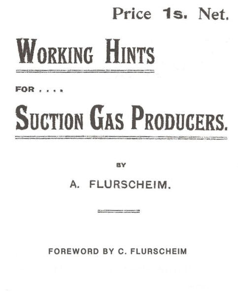 Working Hints For Suction Gas Producers.