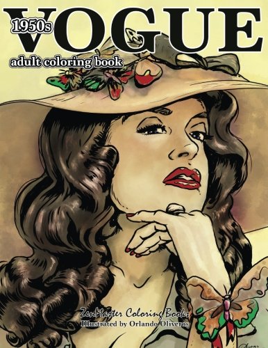 Vogue 1950S Adult Coloring Book: 50S Fashion Coloring Book For Adults (Coloring Books For Grownups)