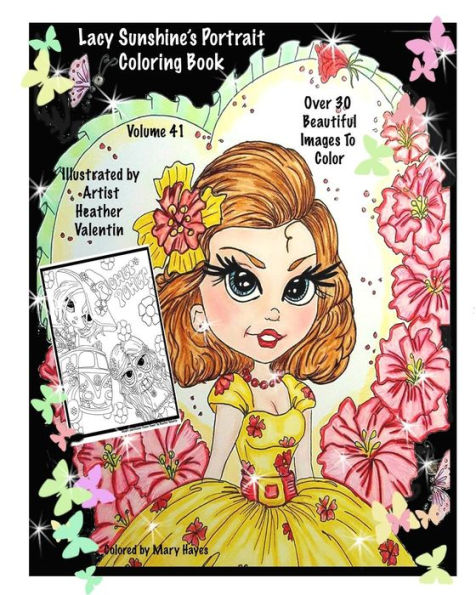 Lacy Sunshine's Portrait Coloring Book (Lacy Sunshine's Coloring Books) (Volume 41)