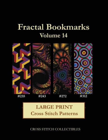 Fractal Bookmarks : Large Print Cross Stitch Patterns