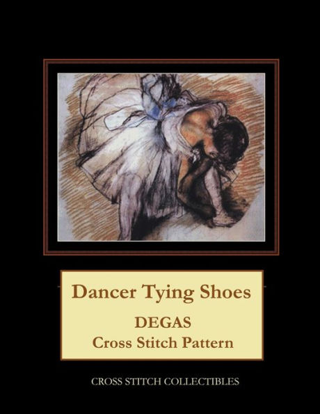 Dancer Tying Shoes : Degas Cross Stitch Pattern