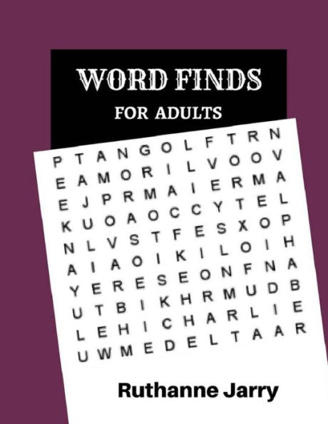 Word Finds For Adults : 50 Puzzle Books For Adults Large Print Fun Games