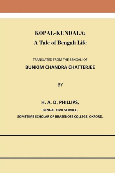 Kopal-Kundala: A Tale of Bengali Life