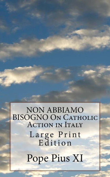 Non Abbiamo Bisogno On Catholic Action In Italy - 9781976221217