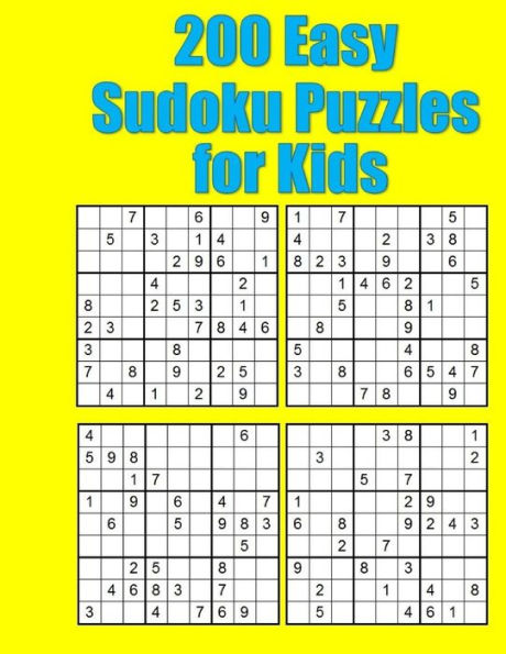 200 Sudokus fáciles para niños: Cuadrículas clásicas de 9x9