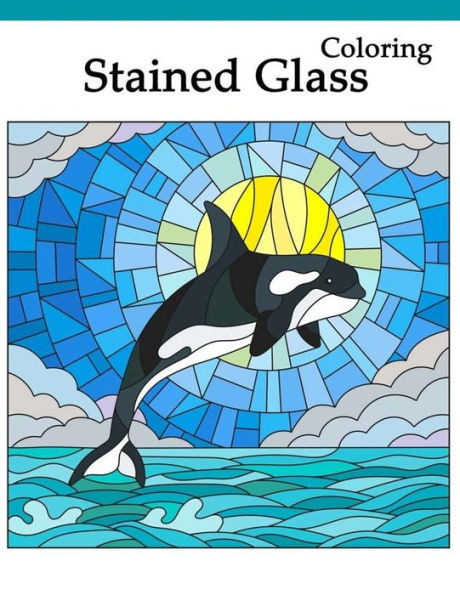 Stained Glass Coloring : Art Nouveau Coloring Book Large Print