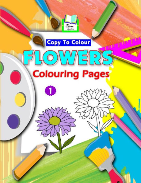 Copiar a colorear flores para colorear