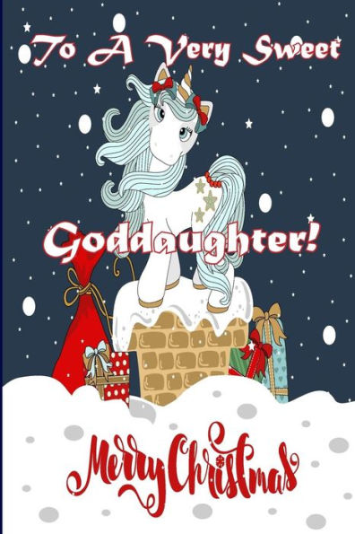 To A Very Sweet Goddaughter! Merry Christmas (Coloring Card) : Holiday Messages, Christmas Animals; Coloring For Young Children