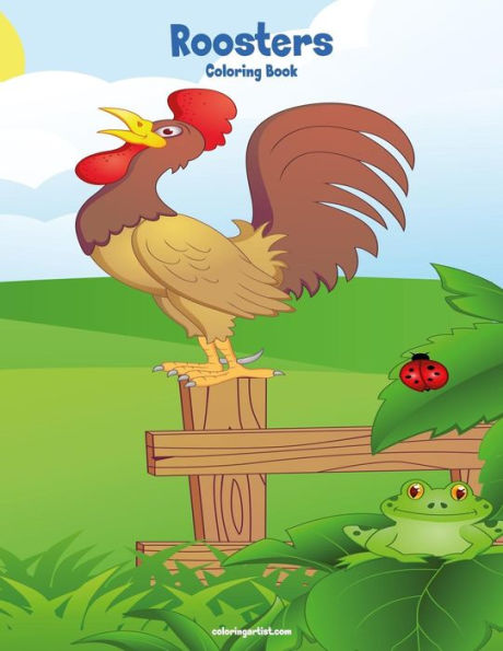 Roosters Coloring Book 1