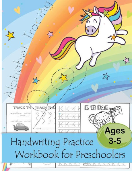 Alphabet Tracing Handwriting Practice Workbook for preschoolers Ages 3-5: Kid's Educational Activity Books Back to school: Animal Coloring & Alphabet tracing paper & Track these Line