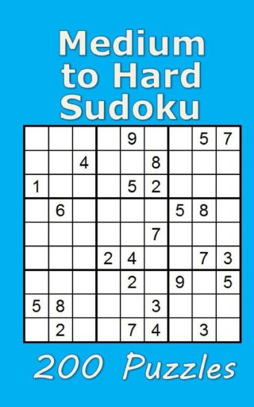Medium To Hard Sudoku 200 Puzzles