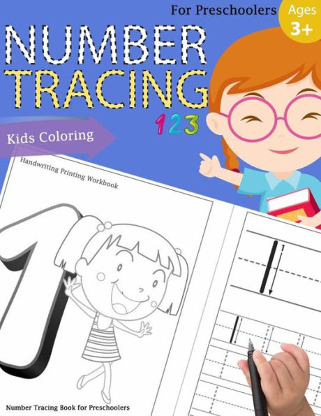 Number Tracing Book For Preschoolers : Number Tracing Books For Kids Ages 3-5, Number Tracing Workbook, Number Writing Practice Book, Number Tracing Book. Fun With Coloring