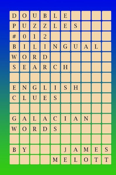 Double Puzzles #012 - Bilingual Word Search - English Clues - Galacian Words