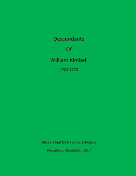 Descendants of William Kimbell
