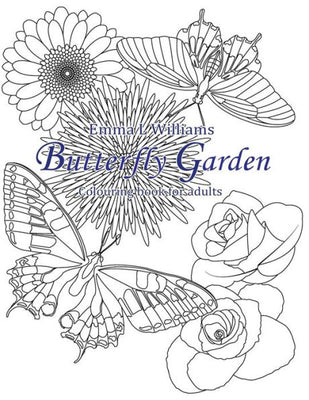 Butterfly Garden: Colouring book for adults