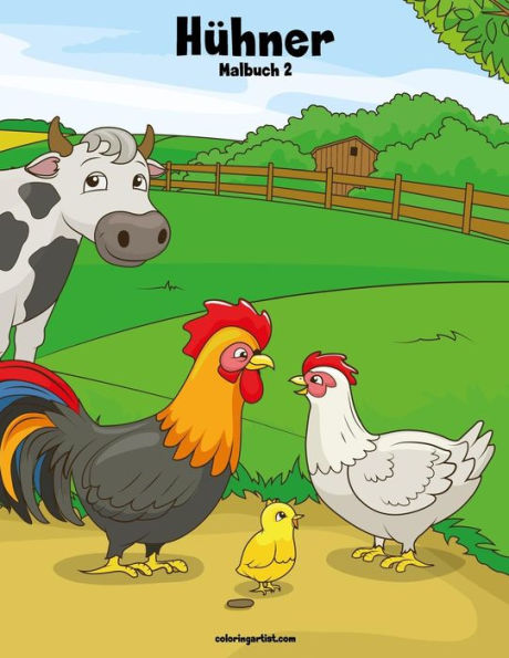 Hühner-Malbuch 2 (German Edition)